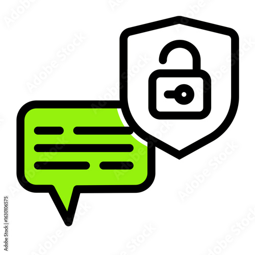 Group Conversation Thread Icon from Communication Collection (Outline Color Lineal Style)