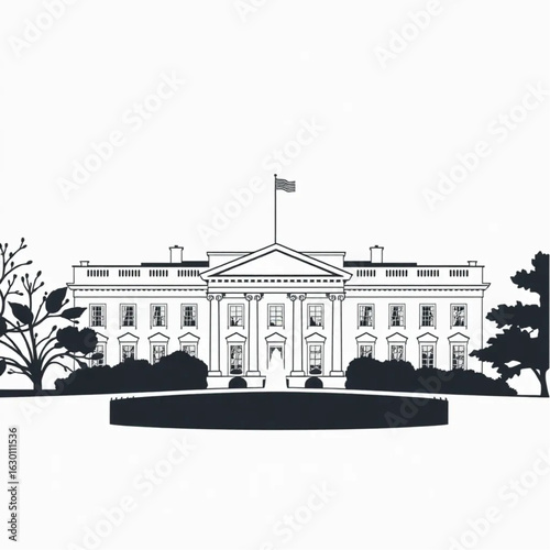 The White House glowing in Washington D.C. during the harvest festival