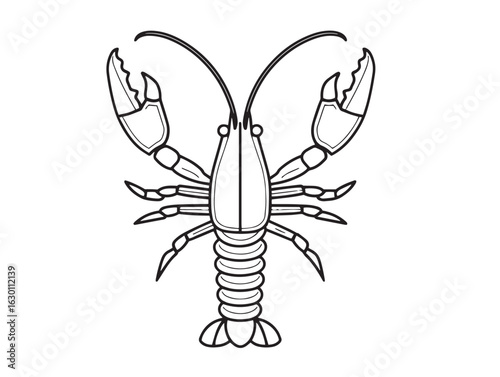 Clean crawfish feast icon in minimal vector format