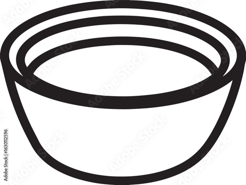 Elegant creme brulee icon in minimal 2D drawing