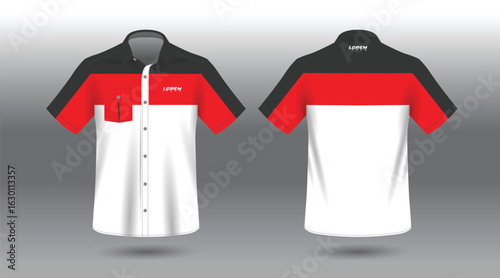 short sleeve work office shirt engineering and racing