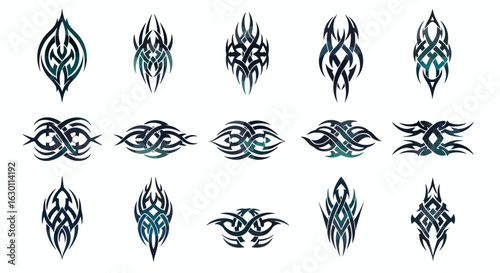 Discover striking tribal tattoo silhouette designs perfect for adding edgy, artistic flair to apparel, branding, or personal expression projects, capturing raw power and intricate detail.