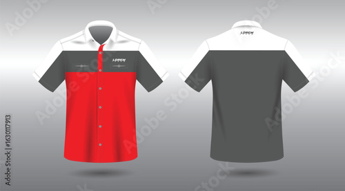 short sleeve work office shirt engineering and racing