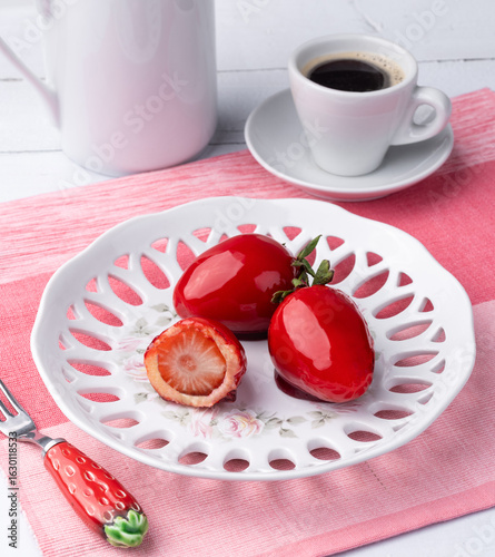 Morango do Amor or Love Strawberry, brazilian dessert