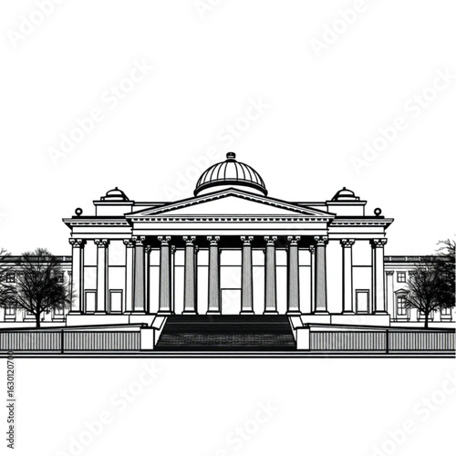 National Gallery shimmering in London during the crisp autumn afternoon