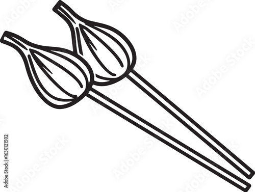 Traditional efo riro stew icon in clean outline