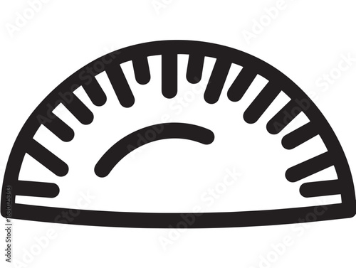Traditional empanadas food icon in clean vector drawing