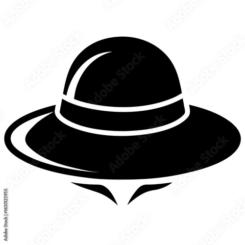 An elegant black felt fedora hat is isolated on a white background, embodying classic vintage men's fashion
