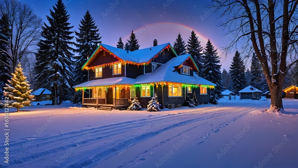 Fototapeta premium christmas tree in the city