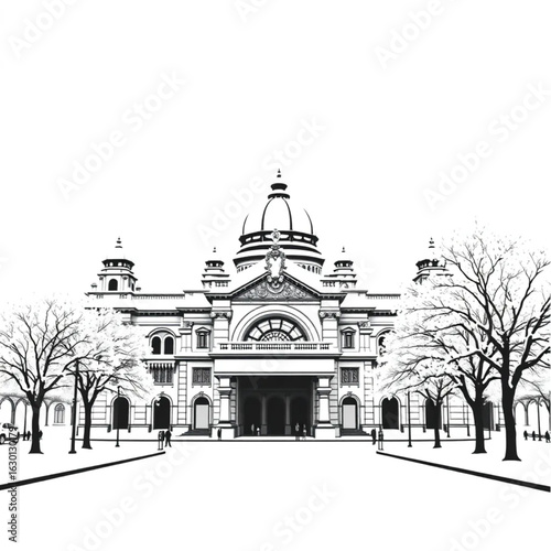 Chhatrapati Shivaji Terminus smothered in snow in Mumbai at the peak of cherry blossom season