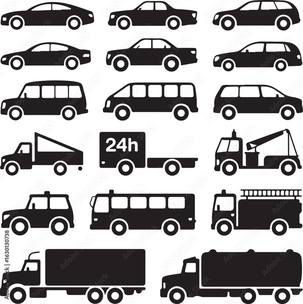Fototapeta premium transportation icons set