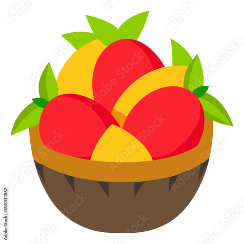 vector illustration of ripe mango fruit