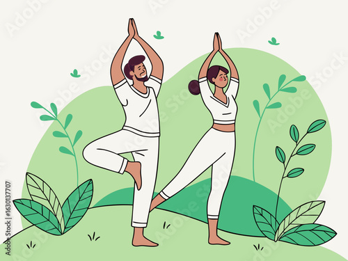 yoga in the park