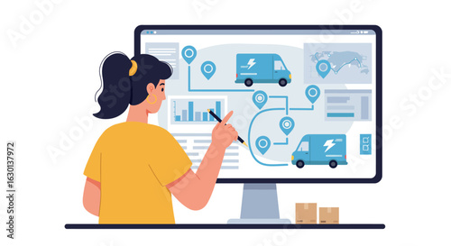 Efficient delivery management with digital tracking interface for logistics solutions
