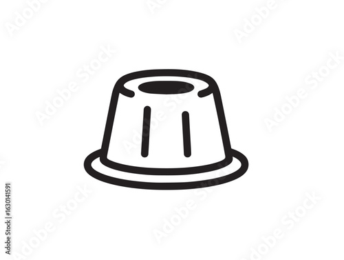 Traditional Halwa sweet icon in elegant vector line