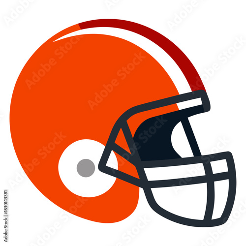 Football Helmet Vector - Generative AI Linocut Silhouette Design