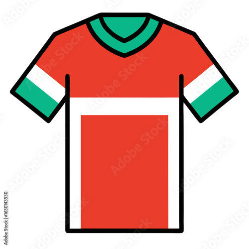 Football Jersey Vector | Generative AI Linocut Silhouette Design for Microstock

