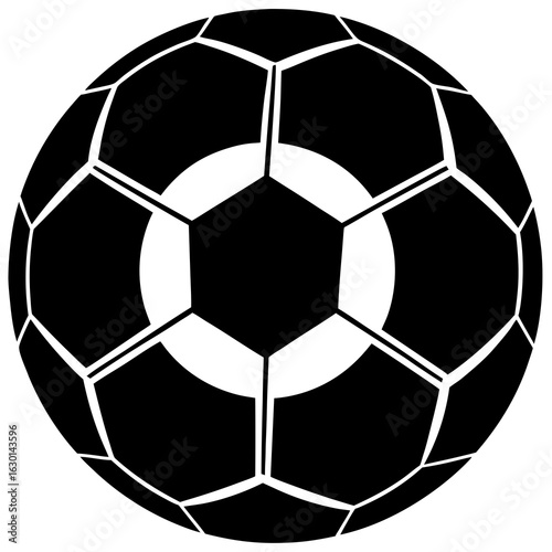 Football Soccer Ball Vector | Generative AI & Linocut Silhouette Design