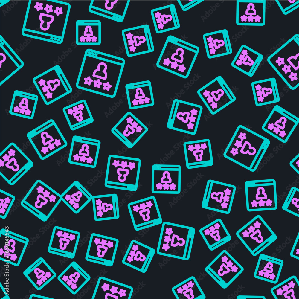 Line Consumer or customer product rating icon isolated seamless pattern on black background. Vector Line Consumer or customer product rating icon isolated seamless pattern on black background. Vector