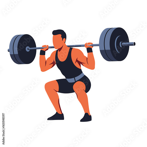 man lifting weights