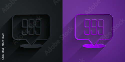 Paper cut Gold bars 24k icon isolated on black on purple background. Banking business concept. Paper art style. Vector