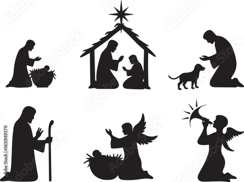 Nativity scene silhouettes convey peace and hope