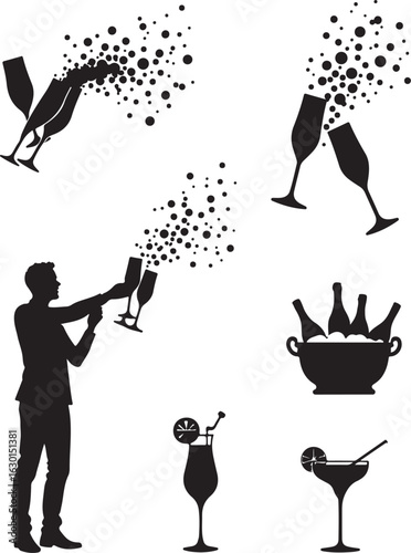Celebrate joy with champagne toasts and cool drinks