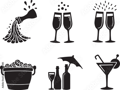 Celebrate with festive drinks, champagne, and cocktails