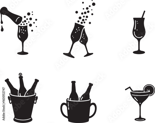 Celebrate with champagne, cocktails, and chilled drinks