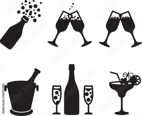Celebrate with bubbly champagne, cocktails, and chilled wine.