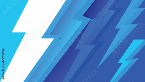 Abstract lightning bolt pattern with shades of blue and white creating a dynamic background design