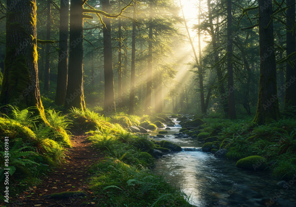 Fototapeta premium morning in the forest