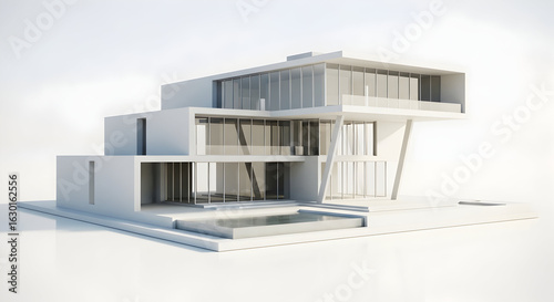 Modern house design rendering