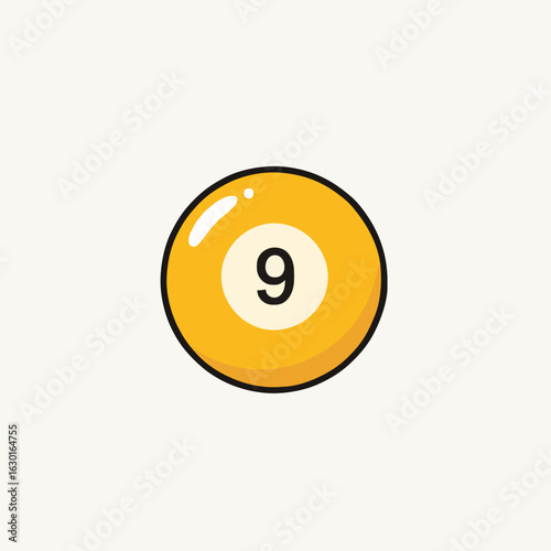 billiard ball isolated on white background