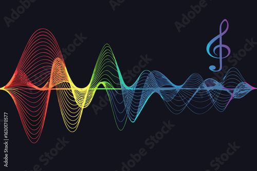 Impressive Music Note Morphing Into Spectrum Waveform Designer Choice Collection Energetic Lively Composition Perfect for Commercial Marketing Projects Artistic Photography Masterpiece Creation Creati