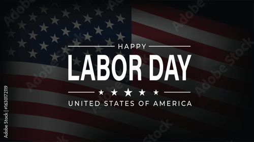 Happy Labor day USA poster for story, card, banner, vector illustration background
