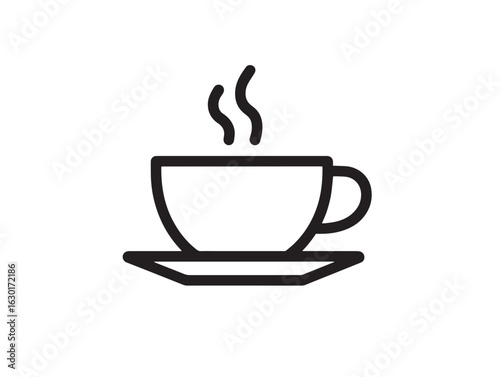 Spiced masala chai cup icon in flat vector style