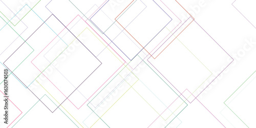 Abstract geometric background with overlapping colorful squares in a minimalist style suitable for modern design concepts and visual projects.