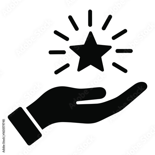 Hand holds quality star