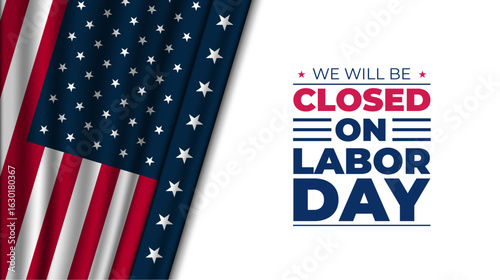 Happy Labor day USA poster for story, card, banner, vector illustration background