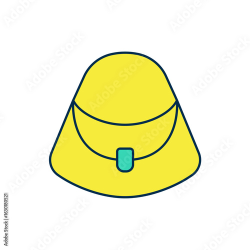 Filled outline Handbag icon isolated on white background. Female handbag sign. Glamour casual baggage symbol. Vector