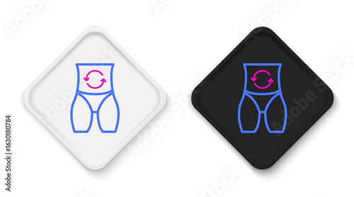 Line Metabolism of human organism icon isolated on isolated on white background. Digestion, metabolic system and hormones concept. Colorful outline concept. Vector