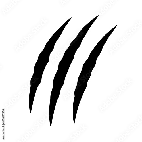 Claw Mark Slash Icon for Creature and Horror Designs