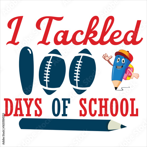 100 Days of School Crushed It Gaming Style T-Shirt Design for Students and Kids