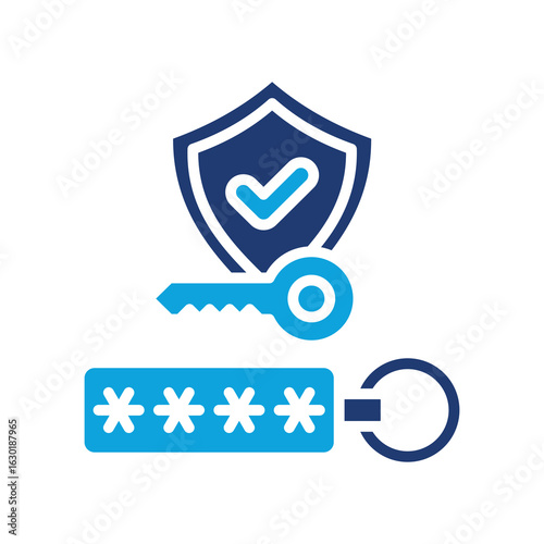 Security Token glyph color icon