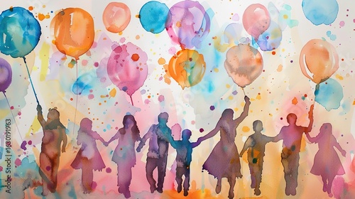 Artistic Watercolor Celebration Backgrounds for Graduation Invitations, Academic Awards, and Educational Milestone Designs