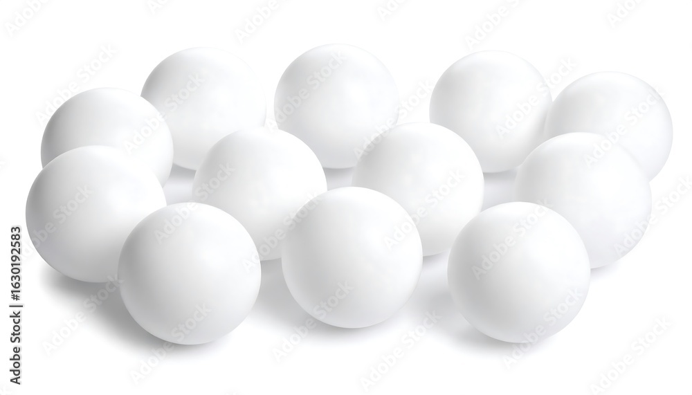 Group of white spheres Group of white spheres