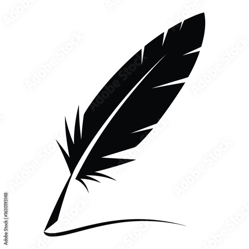 Elegant Feather Quill Icon