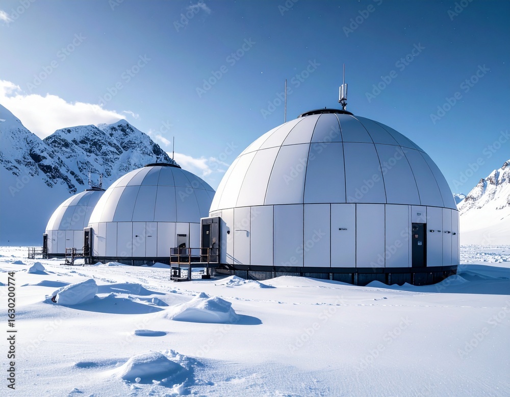 Obraz premium AI Research Data Center in Antarctica