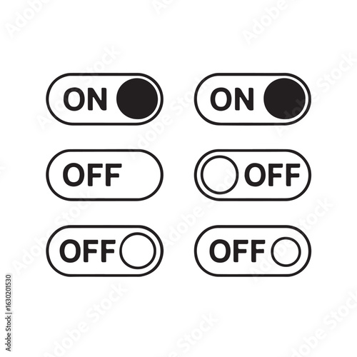 on and off toggle switch button. 